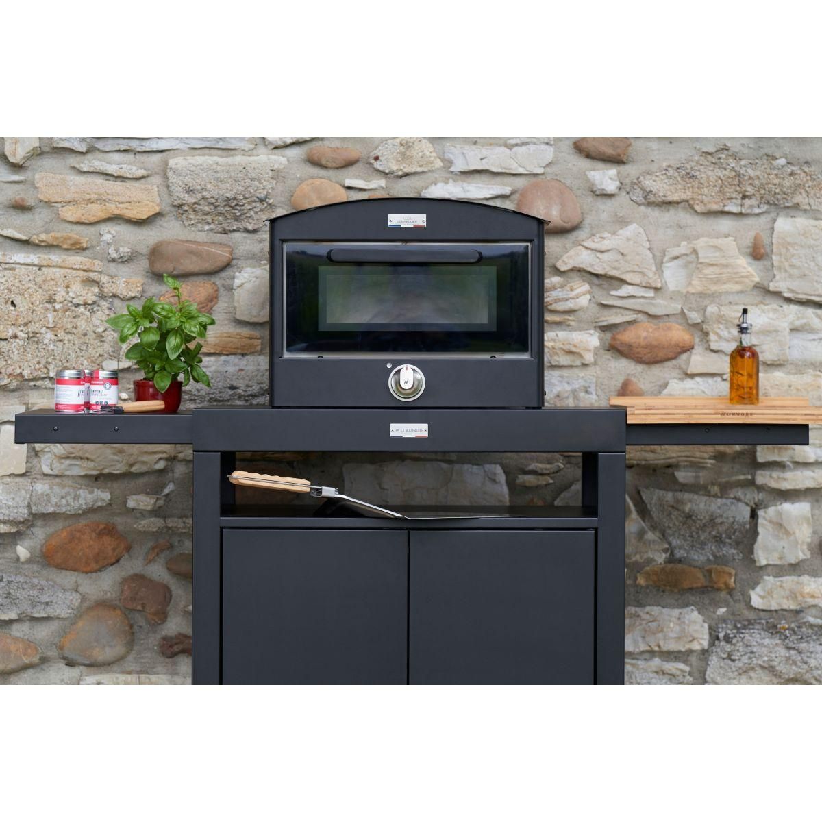 Le marquier Four à pizza électrique Signature 350 noir pizza 30 cm, jusqu'à 350°C