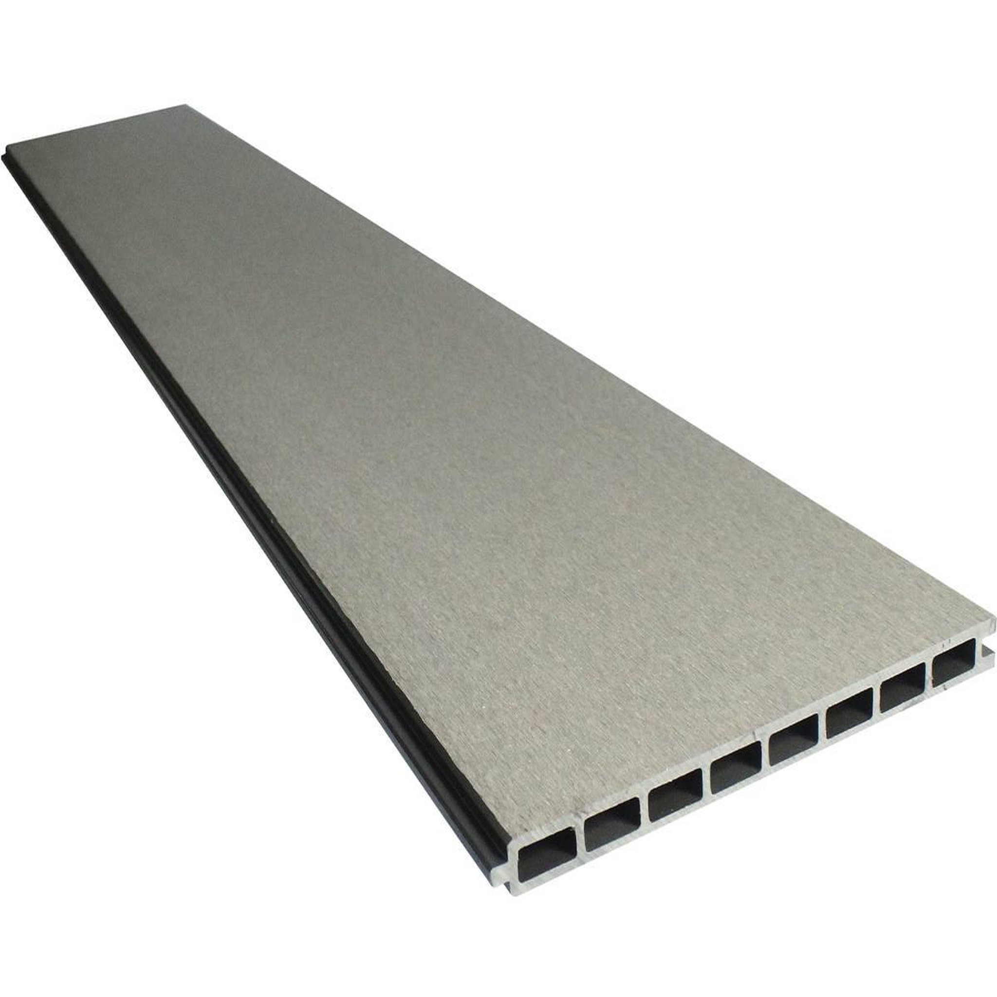 Voir la diapositive 2 : Habitat et Jardin Kit Clôture de 8 x 1.6m composite et aluminium + profilés de finitions - Kit de fixation offert - Gris