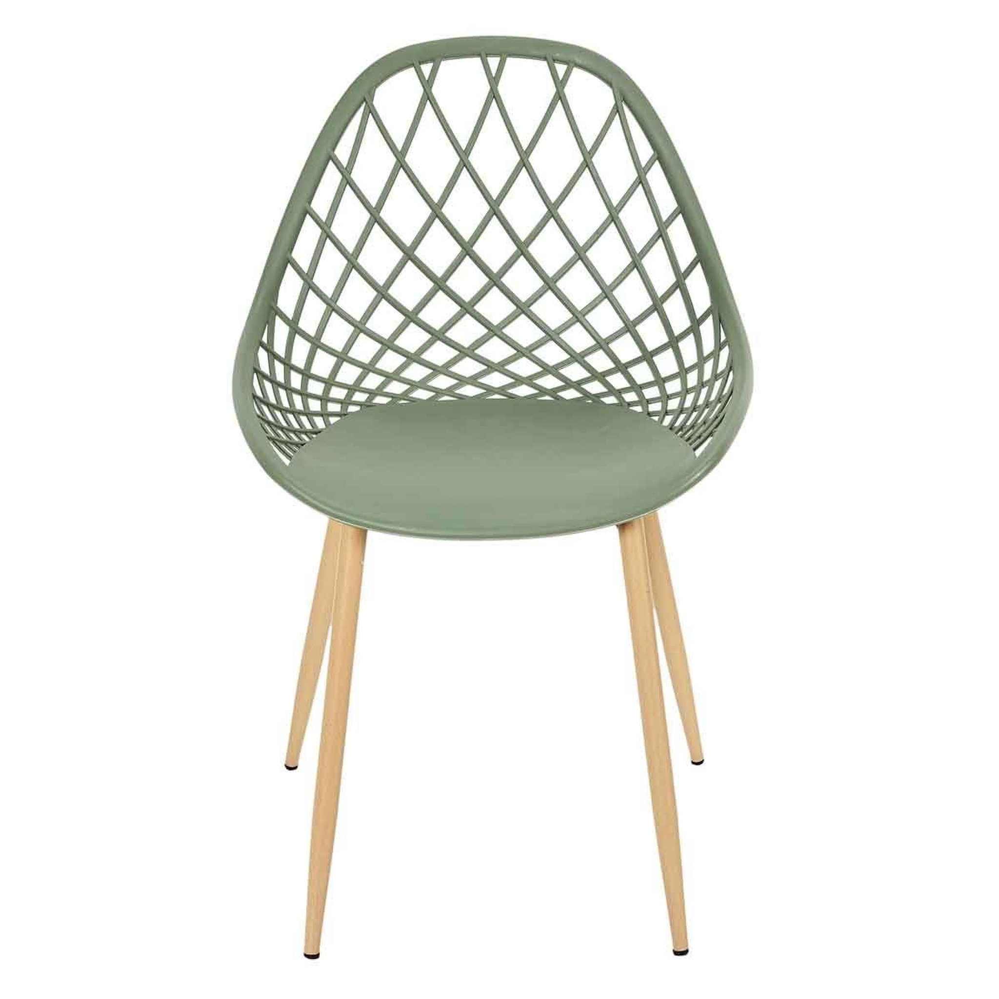 Voir la diapositive 3 : The Home Deco Factory Lot de 4 chaises design  malaga  80cm vert