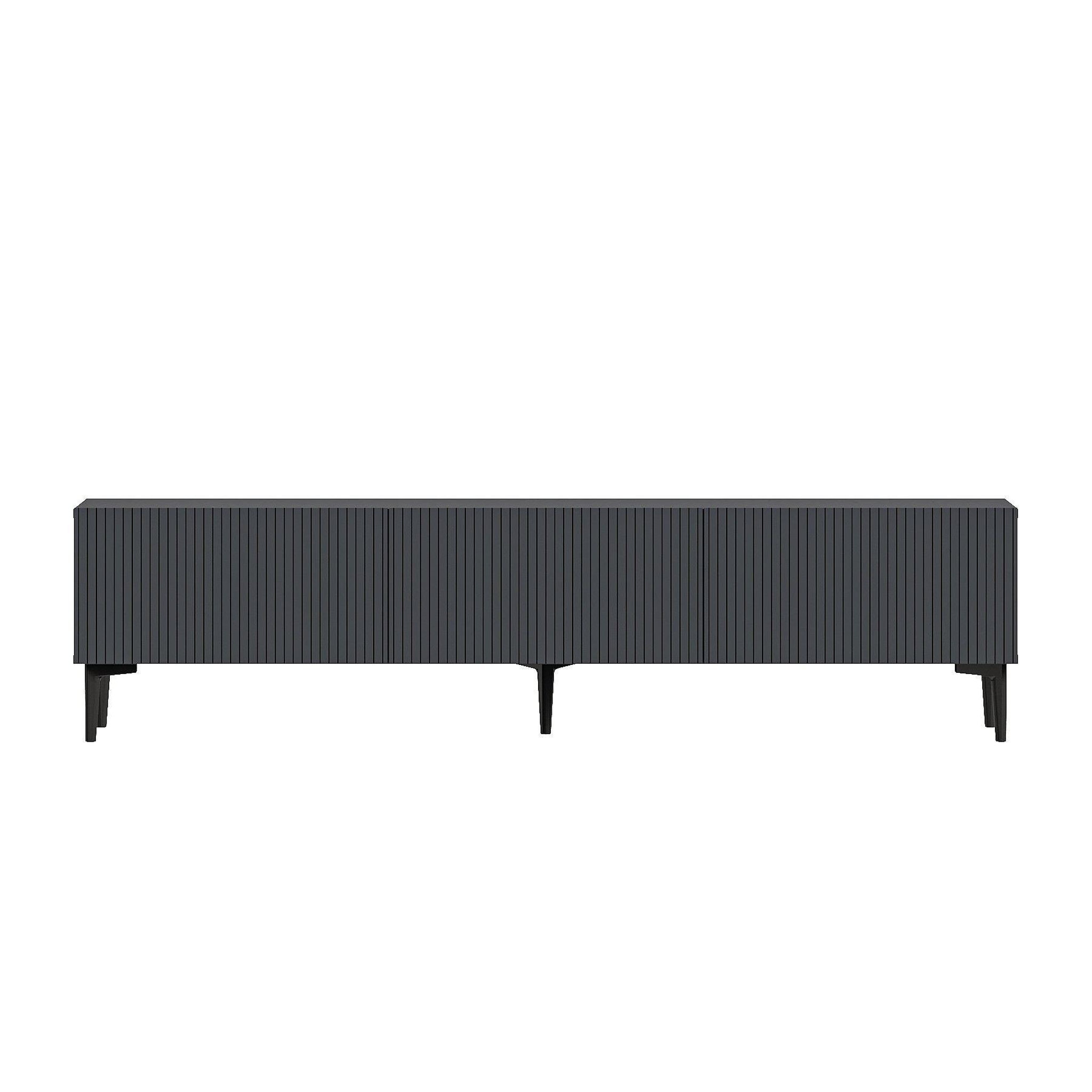 Habitat et Jardin Meuble tv en bois  oscar  - 180 x 31 x 45 cm - gris anthracite