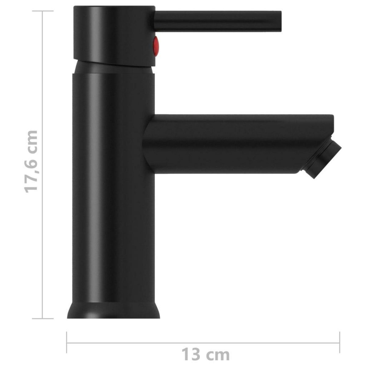 VIDAXL Robinet de lavabo de salle de bain Noir 130x176 mm