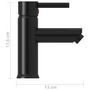 Voir la diapositive 6 : VIDAXL Robinet de lavabo de salle de bain Noir 130x176 mm