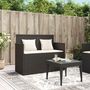 Voir la diapositive 3 : VIDAXL Banc de jardin avec coussins noir resine tressee