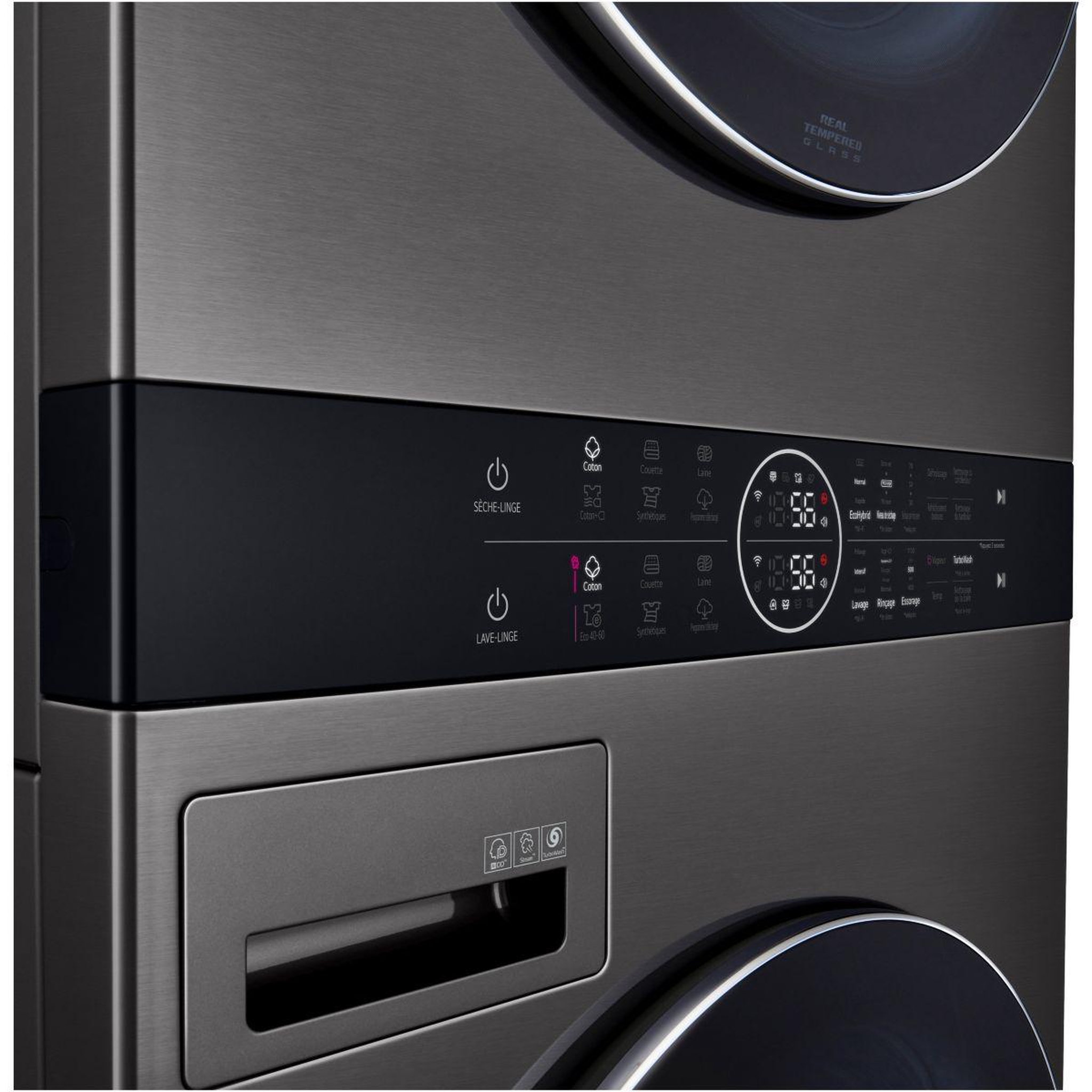 Voir la diapositive 3 : LG Lave linge séchant hublot f761towerb2 washtower