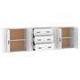 Voir la diapositive 5 : VIDAXL Buffets 3 pcs Blanc Bois d'ingenierie