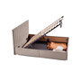 Voir la diapositive 2 : BEST MOBILIER Klimt - lit coffre - 160x200 - en velours - sommier inclus