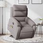 Voir la diapositive 1 : VIDAXL Fauteuil inclinable de massage electrique Taupe Tissu