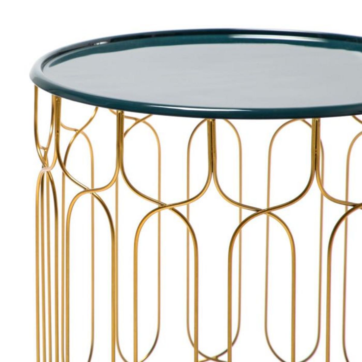 Paris Prix Lot de 2 Tables d'Appoint Déco  Timba  49cm Pétrole & Gris