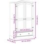 Voir la diapositive 6 : VIDAXL Garde-robe  101x52x170 cm bois de pin massif