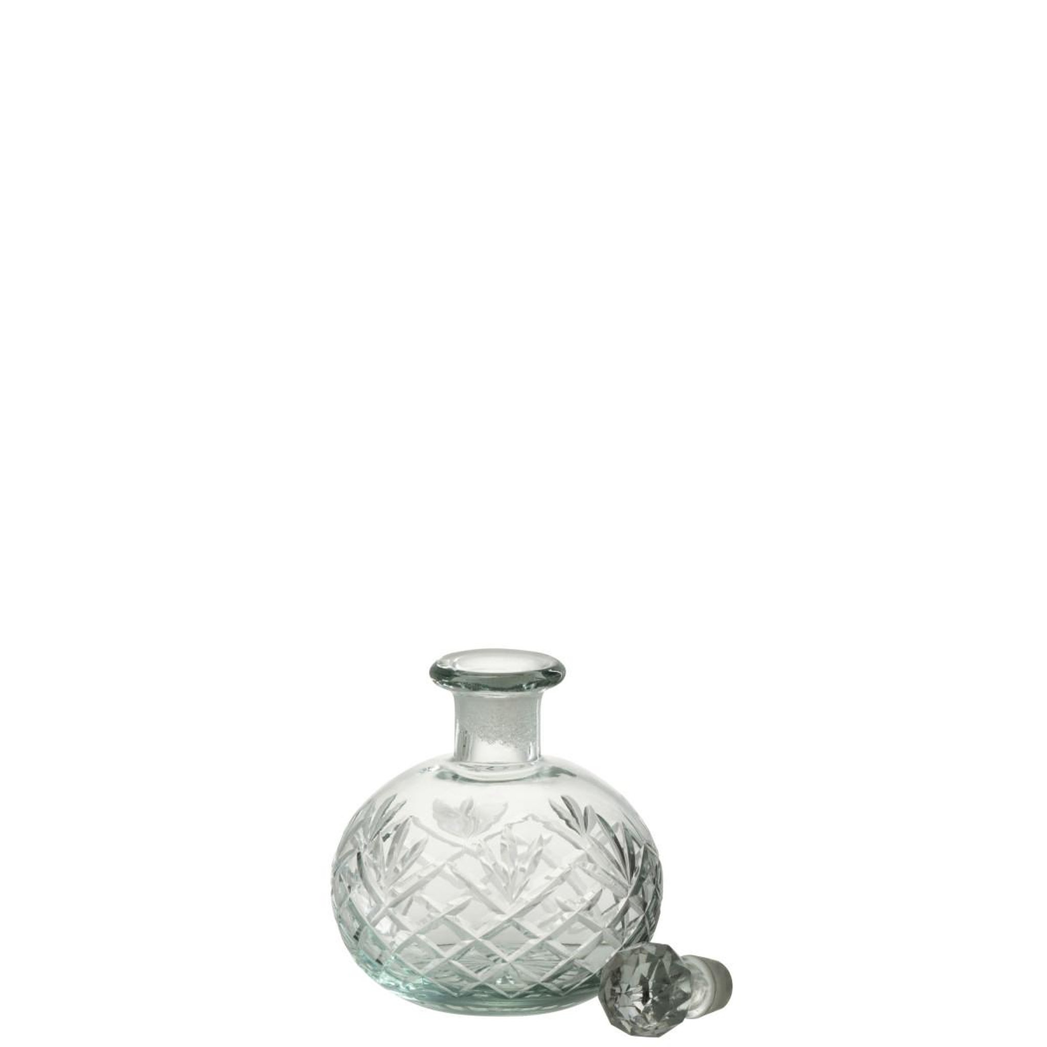 Voir la diapositive 2 : J-LINE Carafe design en verre  faune  16cm transparent