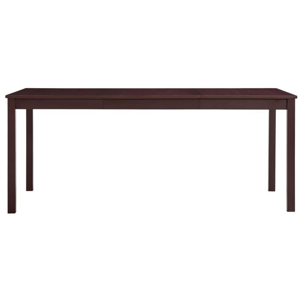 VIDAXL Table a manger Marron fonce 180x90x73 cm Bois de pin
