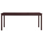 Voir la diapositive 2 : VIDAXL Table a manger Marron fonce 180x90x73 cm Bois de pin