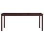 Voir la diapositive 2 : VIDAXL Table a manger Marron fonce 180x90x73 cm Bois de pin