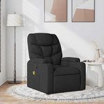 VIDAXL Fauteuil de massage inclinable Noir Tissu