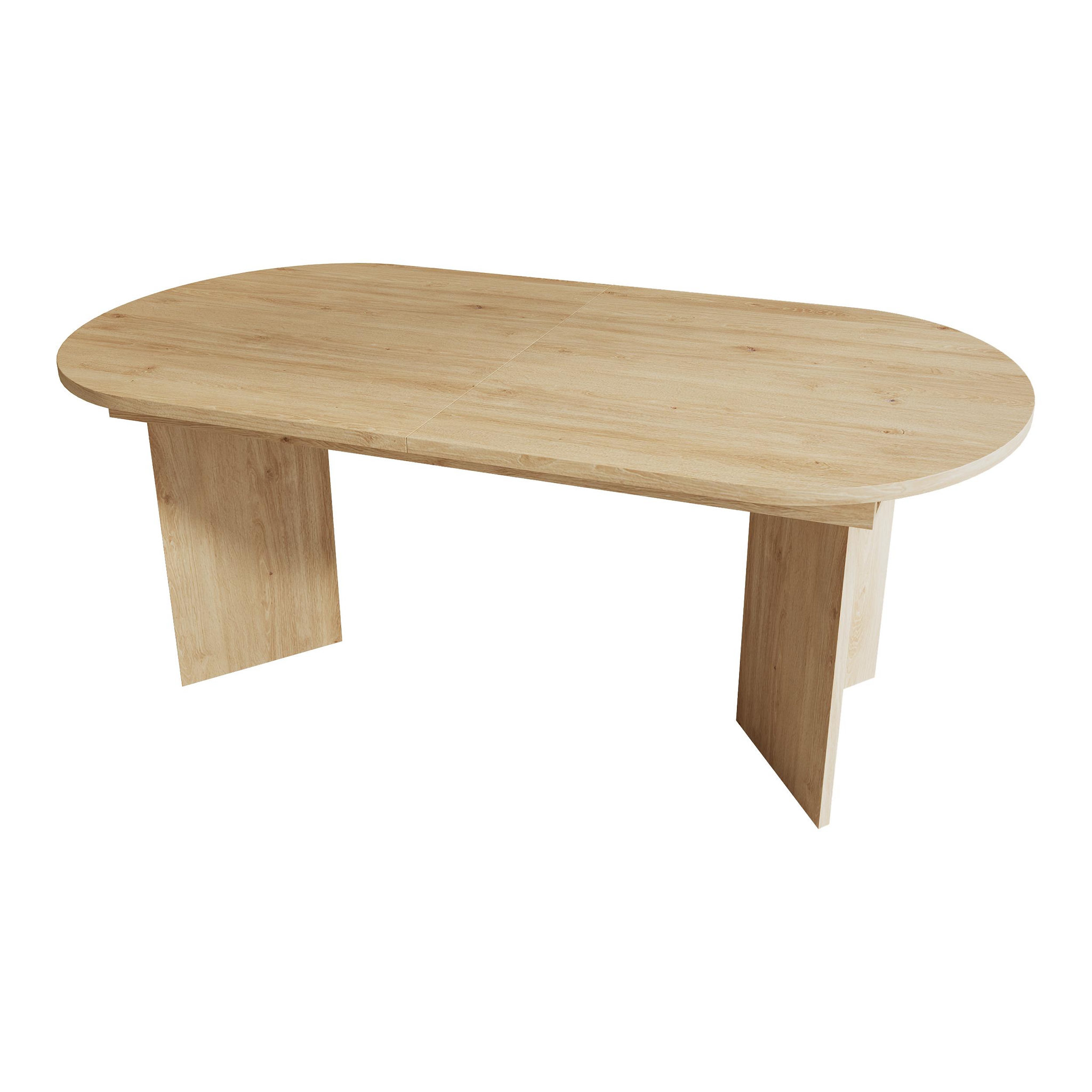 Voir la diapositive 6 : MERAX Table à manger extensible 160/200x90 cm pour 6-8 personnes avec plateau épais