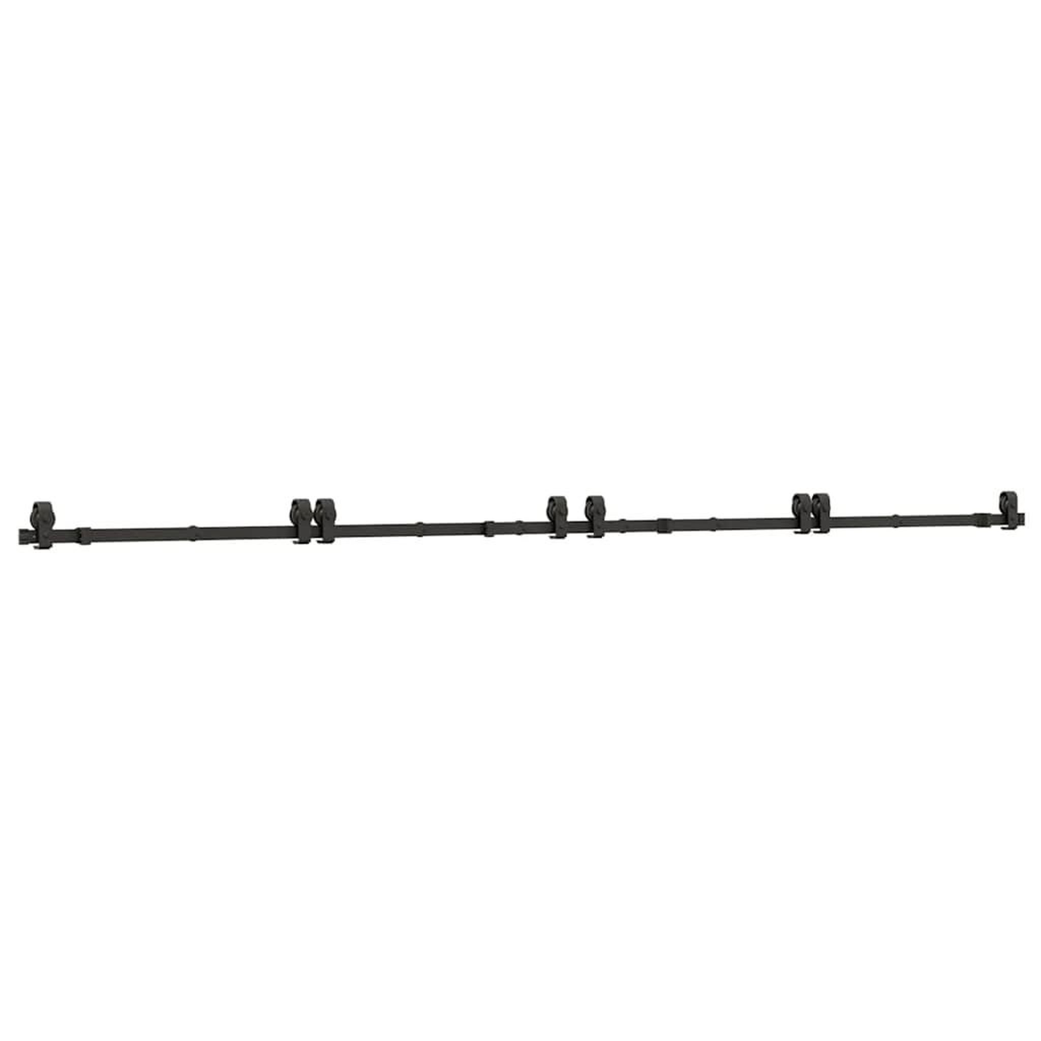 Voir la diapositive 2 : VIDAXL Kit de quincaillerie de porte coulissante 366 cm acier noir
