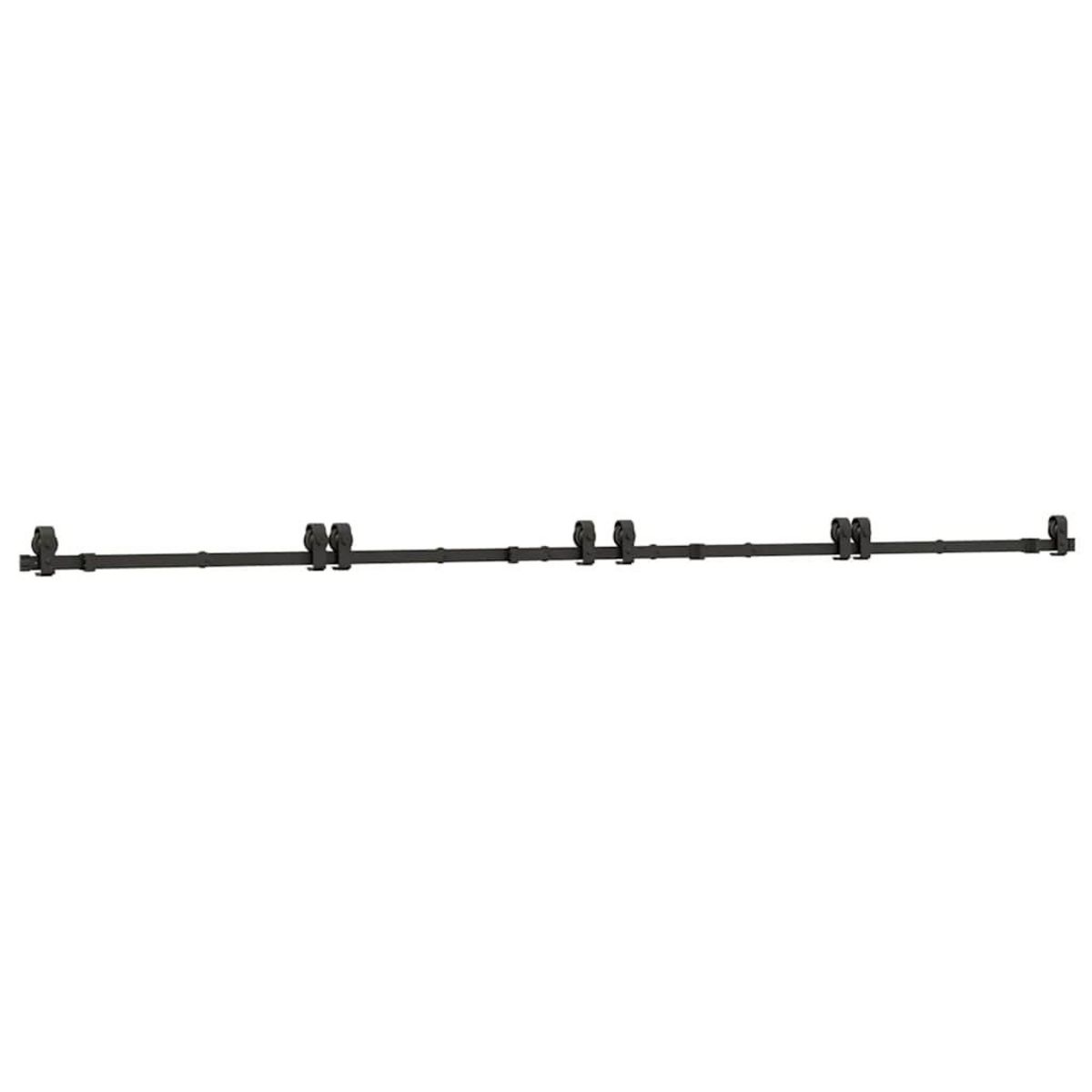 VIDAXL Kit de quincaillerie de porte coulissante 366 cm acier noir