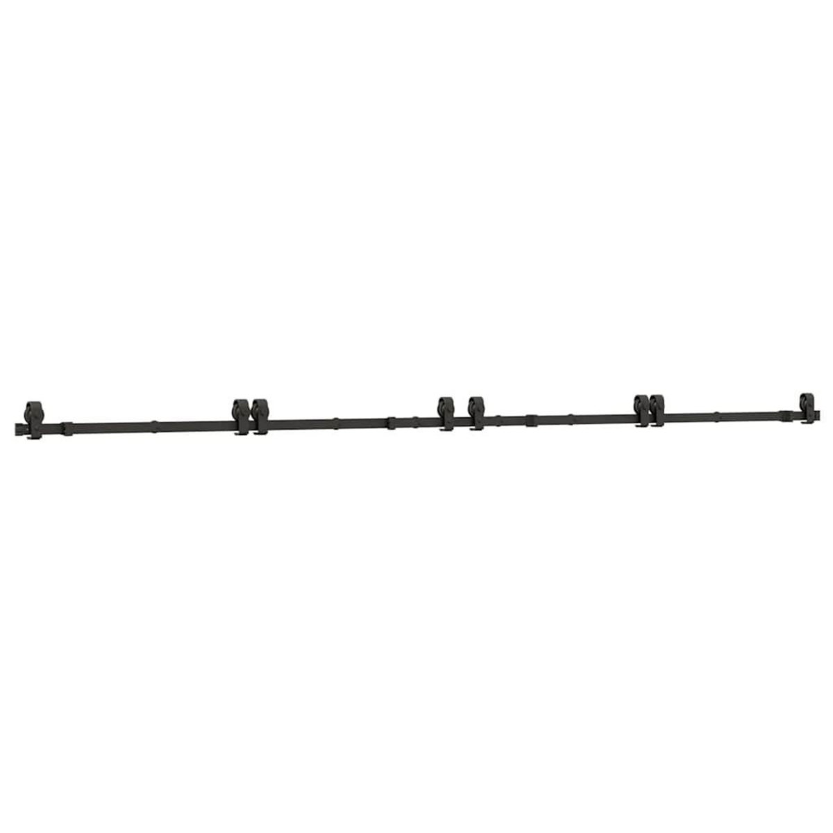 VIDAXL Kit de quincaillerie de porte coulissante 366 cm acier noir