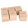 Voir la diapositive 2 : Artemio Set de 6 tirelires carrées en bois - 6 x 6 x 6 cm