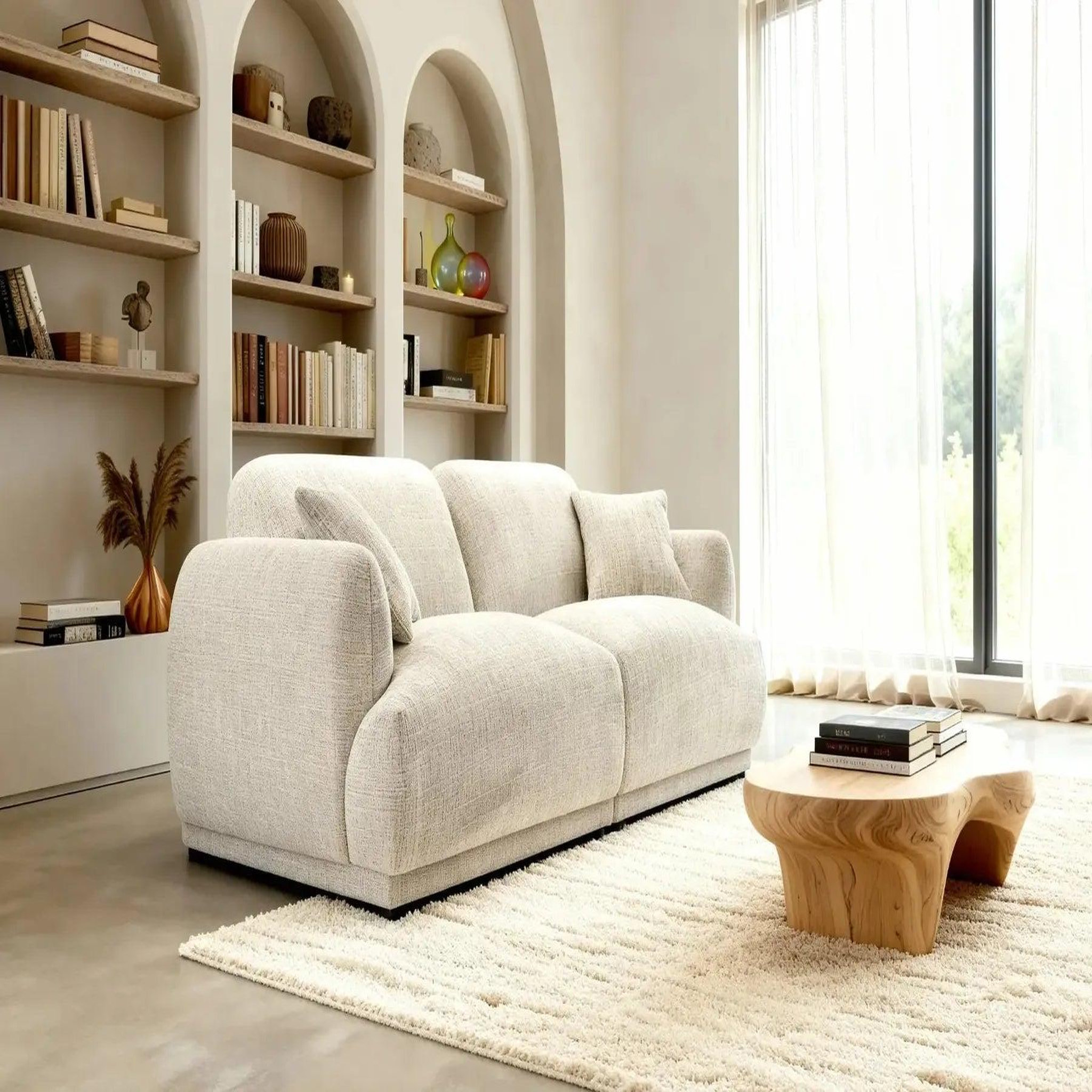 Voir la diapositive 5 : CASANOVA PARIS Rosalie - canapé droit tissu chenille 2 places