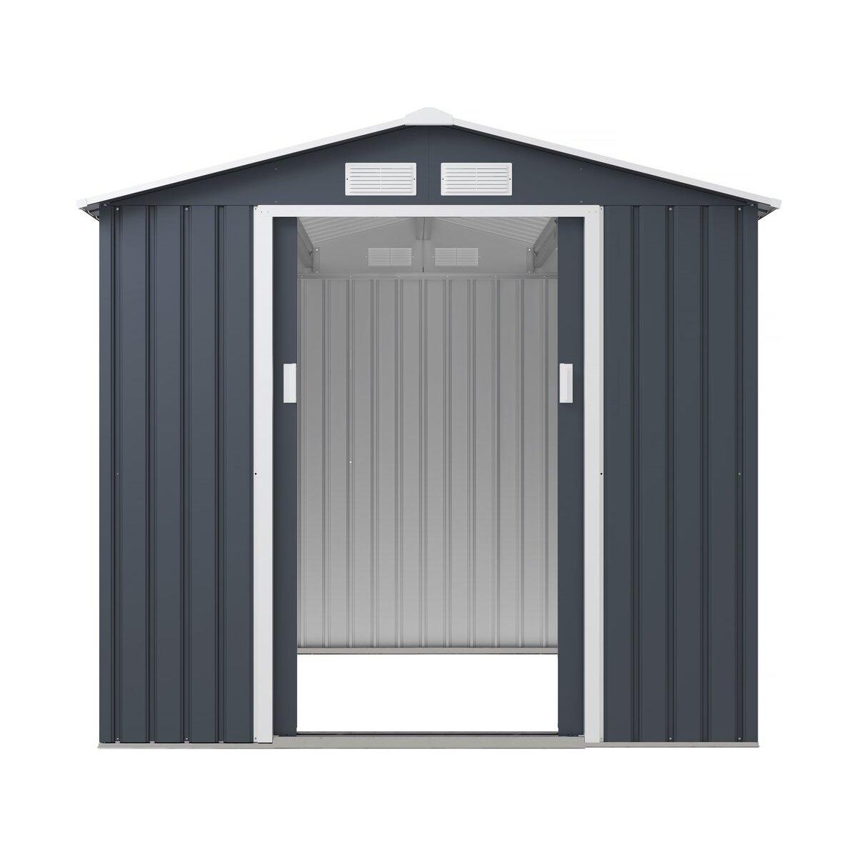 Habitat et Jardin Abri de jardin métal  Vegas  - 4,07 m² - Gris