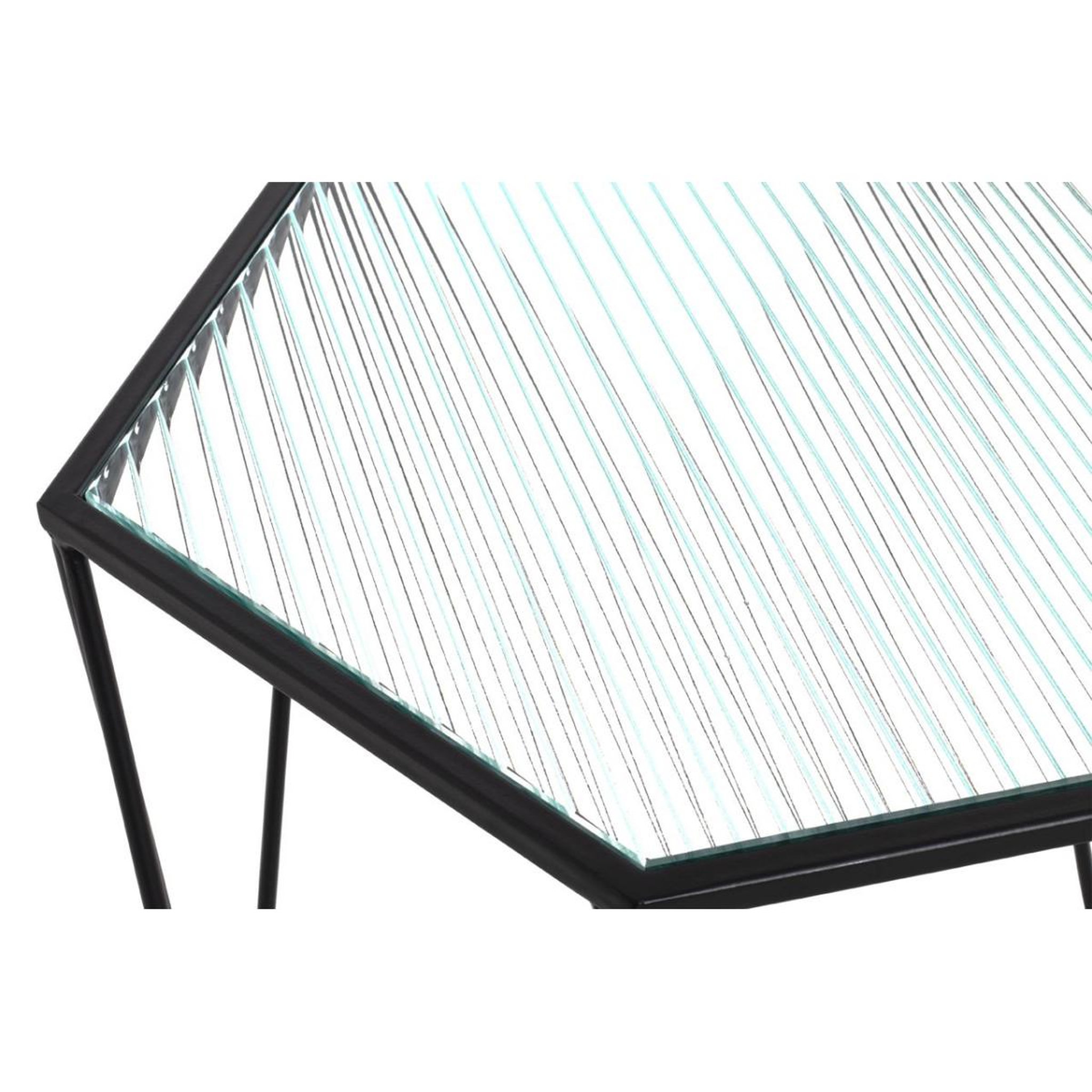 Voir la diapositive 2 : Paris Prix Table d'appoint design  ondulé  46cm noir
