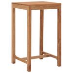 VIDAXL Table de bar de jardin 60x60x105 cm bois de teck solide