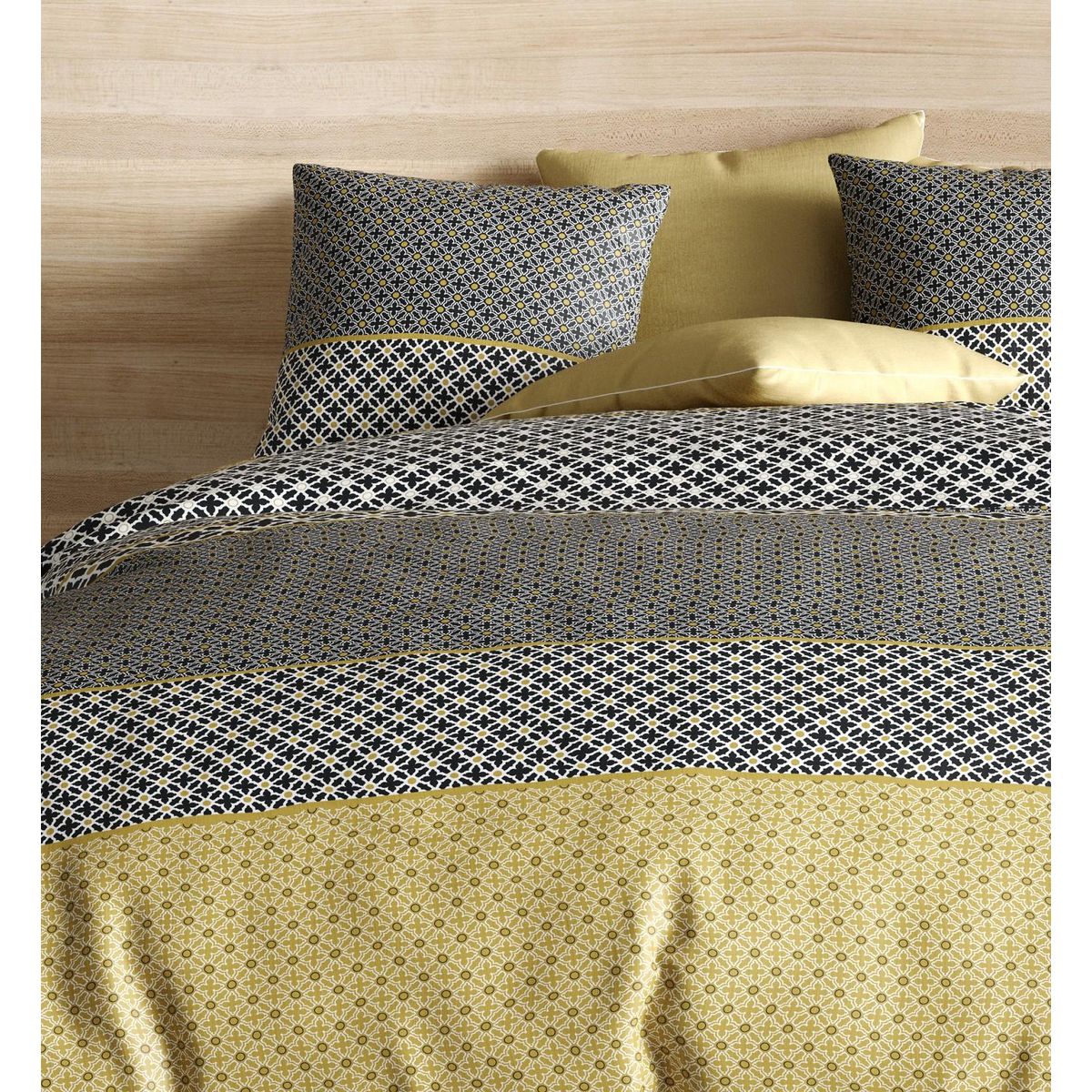 Les Ateliers du Linge Parure Housse De Couette 3pcs 260x240cm 100%coton 57fils Beho