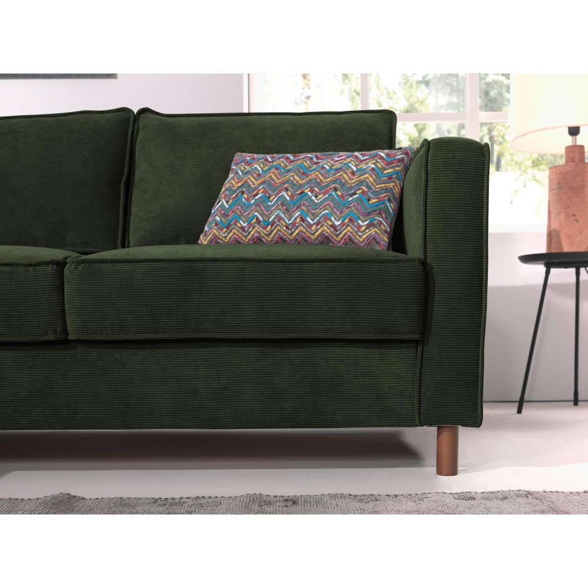 LISA DESIGN Jake - canapé d'angle gauche - convertible - 5 places - en velours côtelé