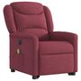 Voir la diapositive 4 : VIDAXL Fauteuil inclinable de massage electrique Rouge bordeaux Tissu