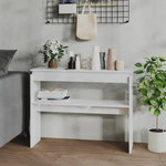 VIDAXL Table console blanc brillant 102x30x80 cm bois d'ingenierie