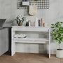 Voir la diapositive 1 : VIDAXL Table console blanc brillant 102x30x80 cm bois d'ingenierie