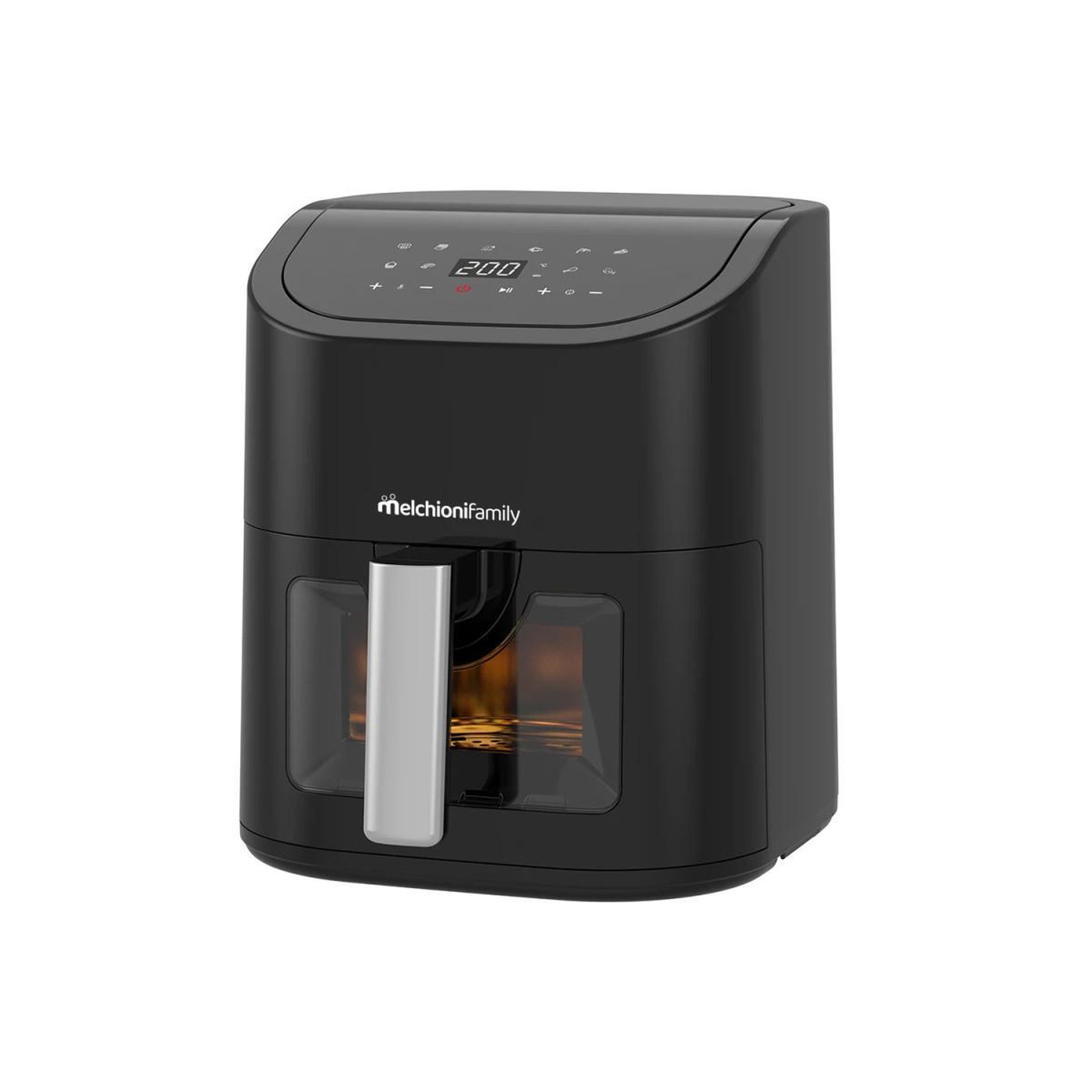 MELCHIONI Friteuse à air melchioni family 5,2 l avec fenêtre transparente noir