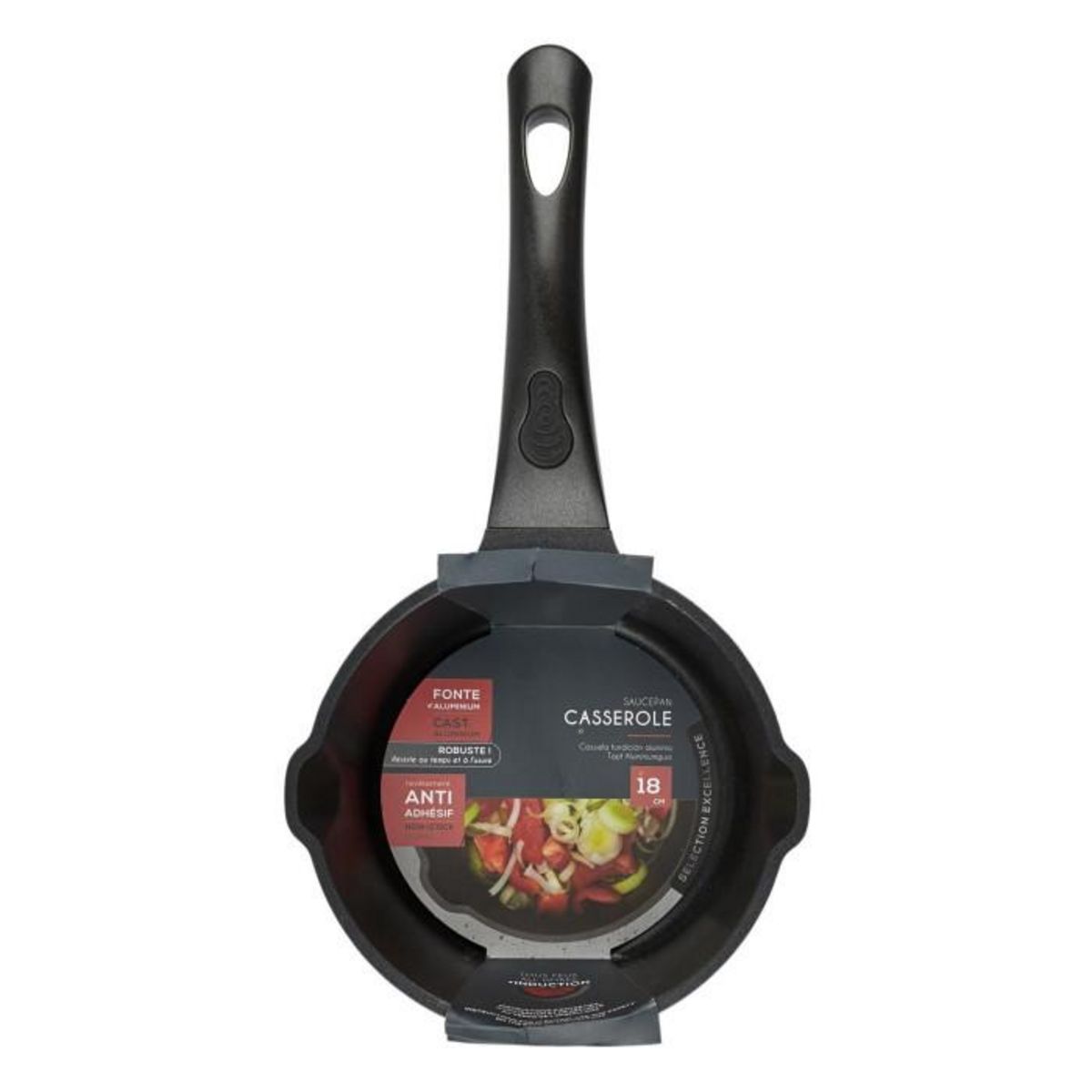 Paris Prix Casserole Aluminium  Fonte  18cm Noir