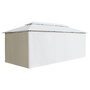 Voir la diapositive 3 : VIDAXL Belvedere avec rideaux 600x298x270 cm Blanc 180 g/m^2