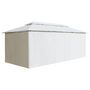 Voir la diapositive 3 : VIDAXL Belvedere avec rideaux 600x298x270 cm Blanc 180 g/m^2