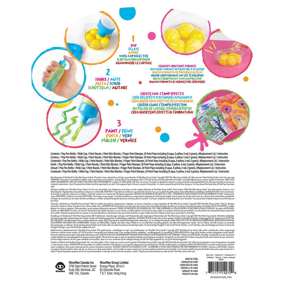 SPLASH TOYS Peinture - Paint Pops kit agitant et éclatant de peinture  