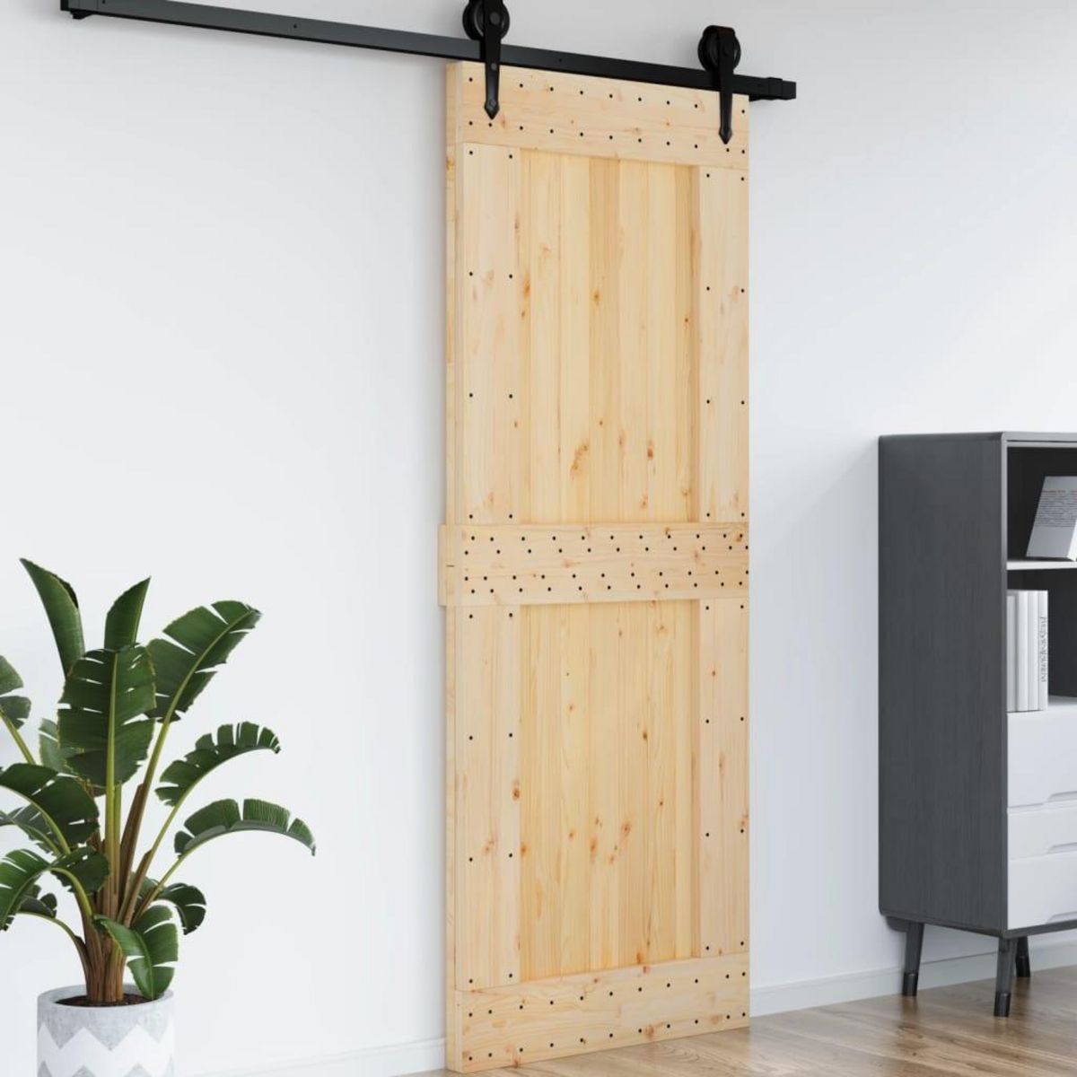 VIDAXL Porte NARVIK 85x210 cm bois massif de pin