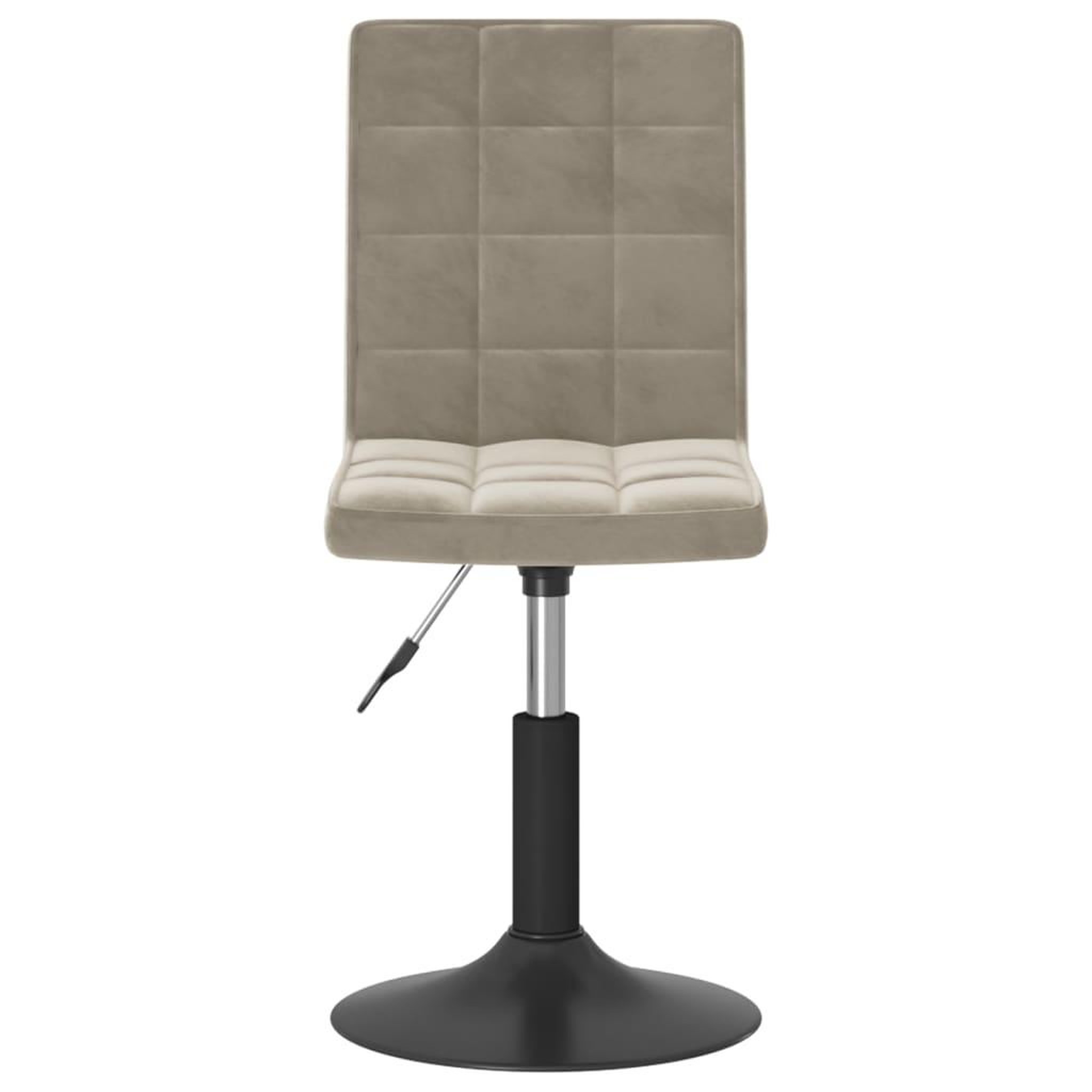 Voir la diapositive 4 : VIDAXL Chaises pivotantes a manger lot de 6 gris clair velours