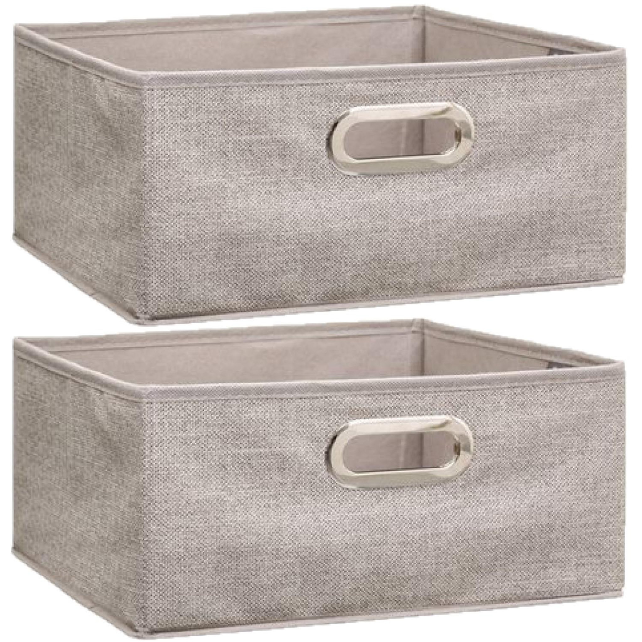 Voir la diapositive 1 : TOILINUX Lot de 2 Boites de rangement en tissu
