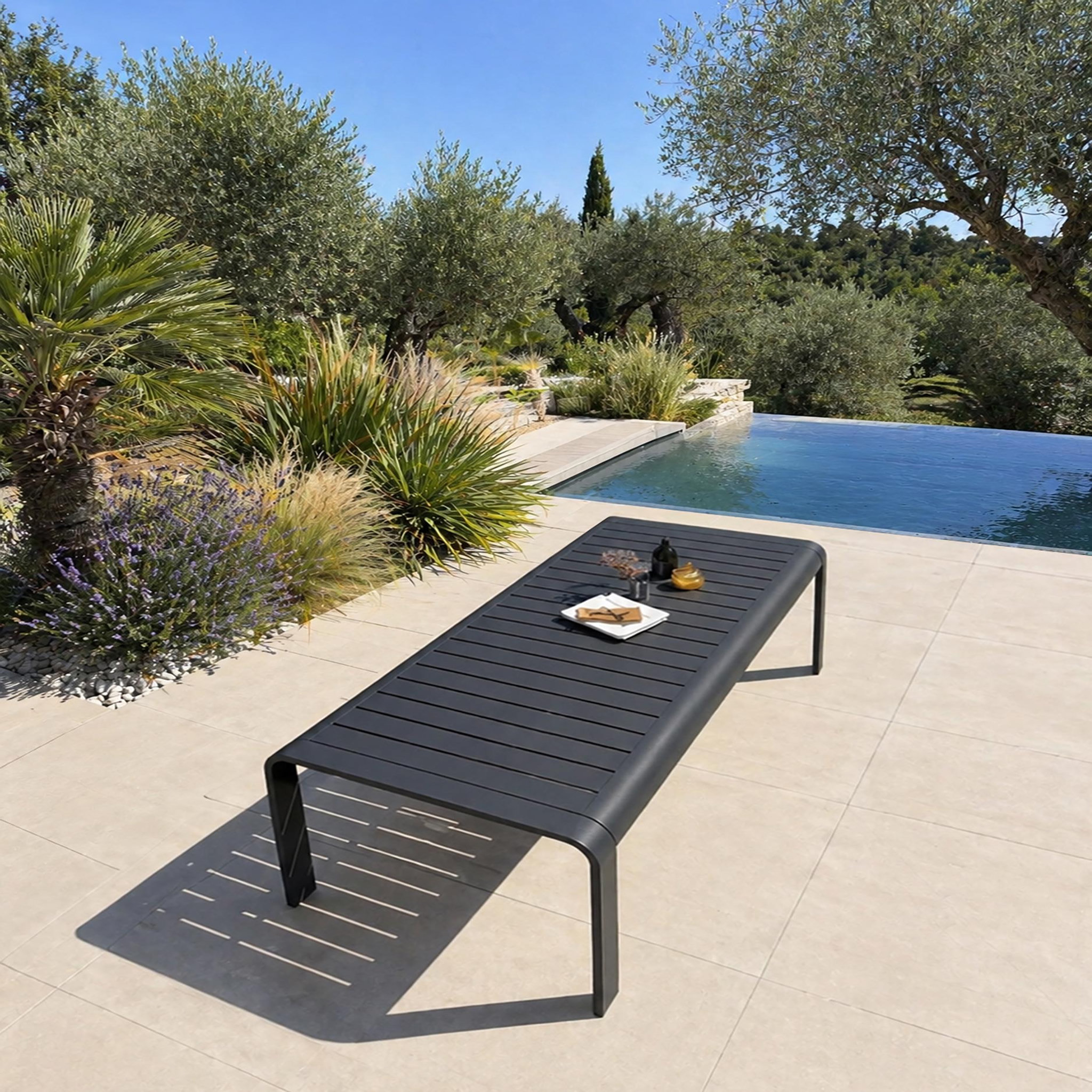 Voir la diapositive 3 : DCB GARDEN Table de jardin en aluminium