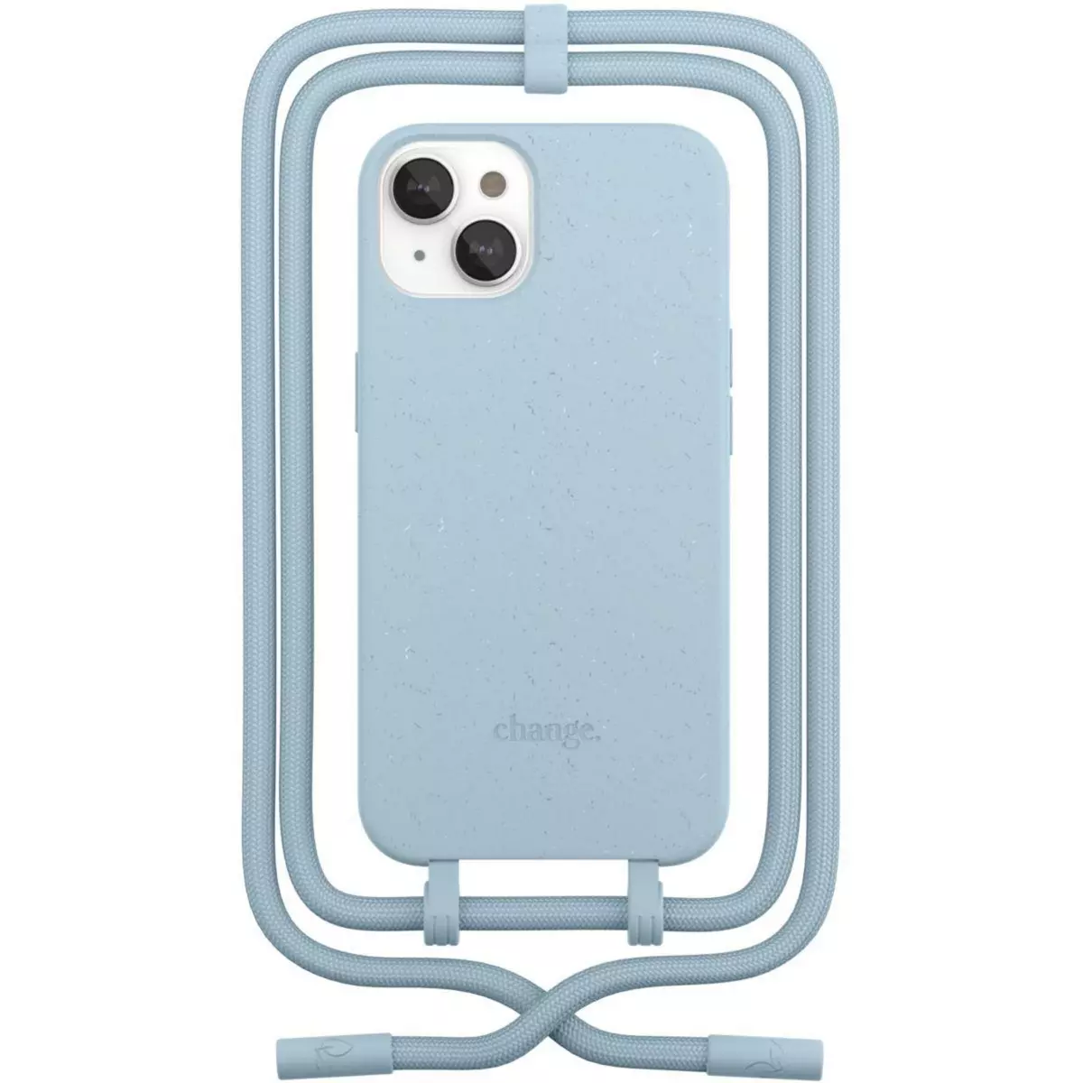 WOODCESSORIES Etui avec cordon iPhone 13 mini Tour de cou bleu