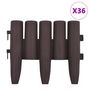 Voir la diapositive 2 : VIDAXL Bordures de pelouse 36 pcs Marron 10 m PP