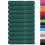 Voir la diapositive 2 : VIDAXL Serviettes de sauna 10 pcs vert 80x200 cm 360 g m² 100% coton