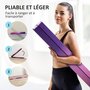 Voir la diapositive 2 : HOMCOM Poutre de gymnastique pliable 236cm fond antidérapant poignée transport violet rose