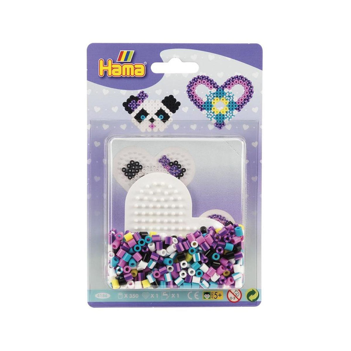 Hama Perles a repasser petit modele -  panda coeur