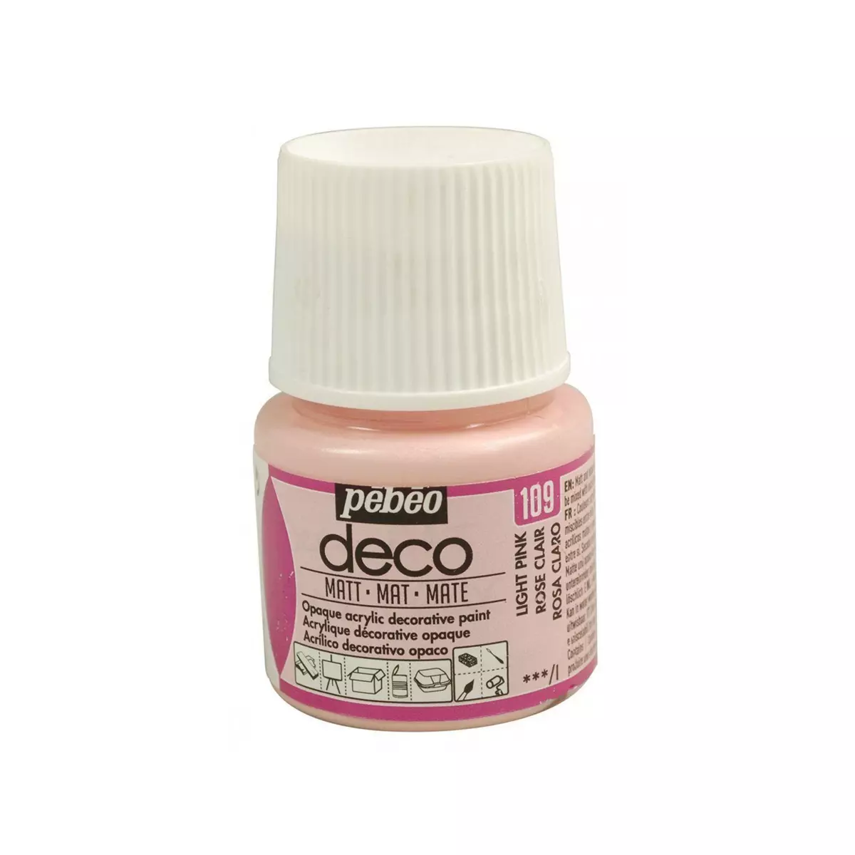 Pebeo Peinture acrylique opaque mate - Rose clair - 45 ml
