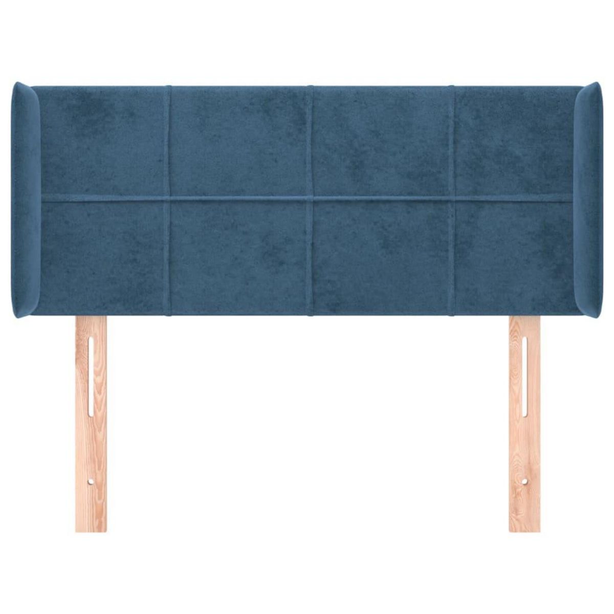 VIDAXL Tete de lit avec oreilles Bleu fonce 93x16x78/88 cm Velours