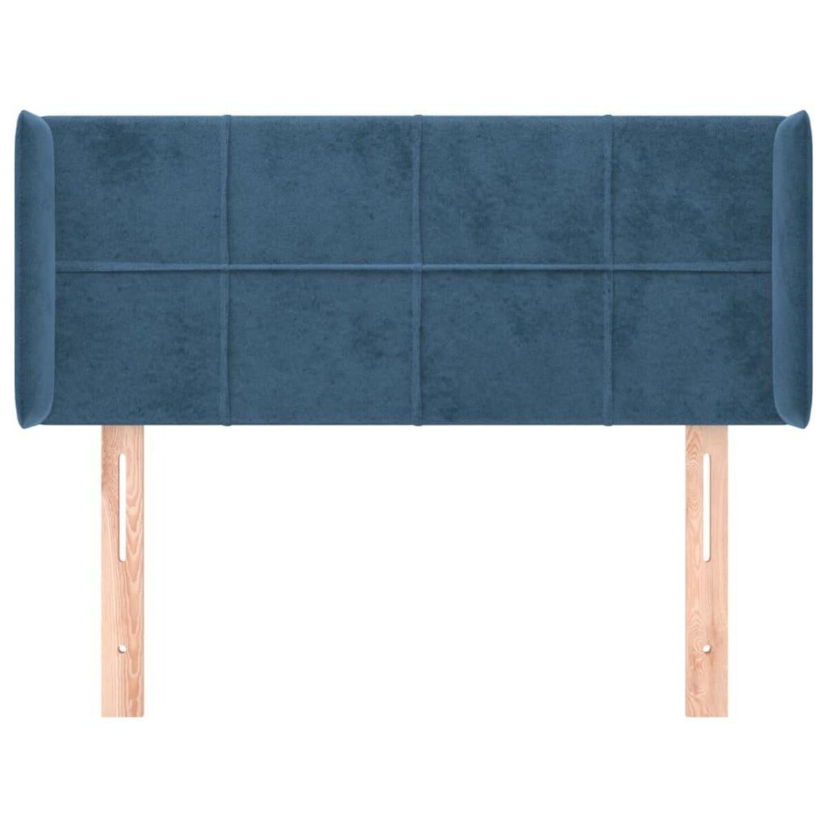 VIDAXL Tete de lit avec oreilles Bleu fonce 93x16x78/88 cm Velours