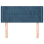 Voir la diapositive 3 : VIDAXL Tete de lit avec oreilles Bleu fonce 93x16x78/88 cm Velours